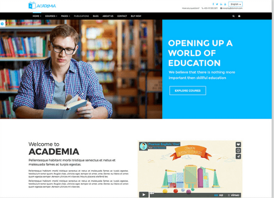 mẫu thiết kế website giáo dục