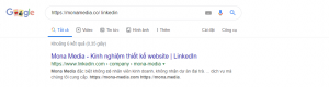 Ví dụ Social Linkedin của website monamedia.co