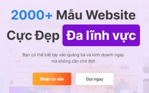 mẫu website của Mona Media