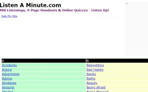 web luyện nghe tiếng Anh Listen a Minute